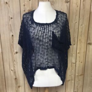 POL brand crochet hi lo top tunic swim cover NWT